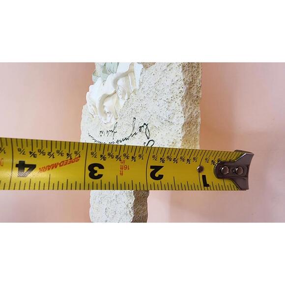 2005 Inspiro Decorative Religious Wall Cross with White Roses and Scripture 9' - Picture 9 of 9